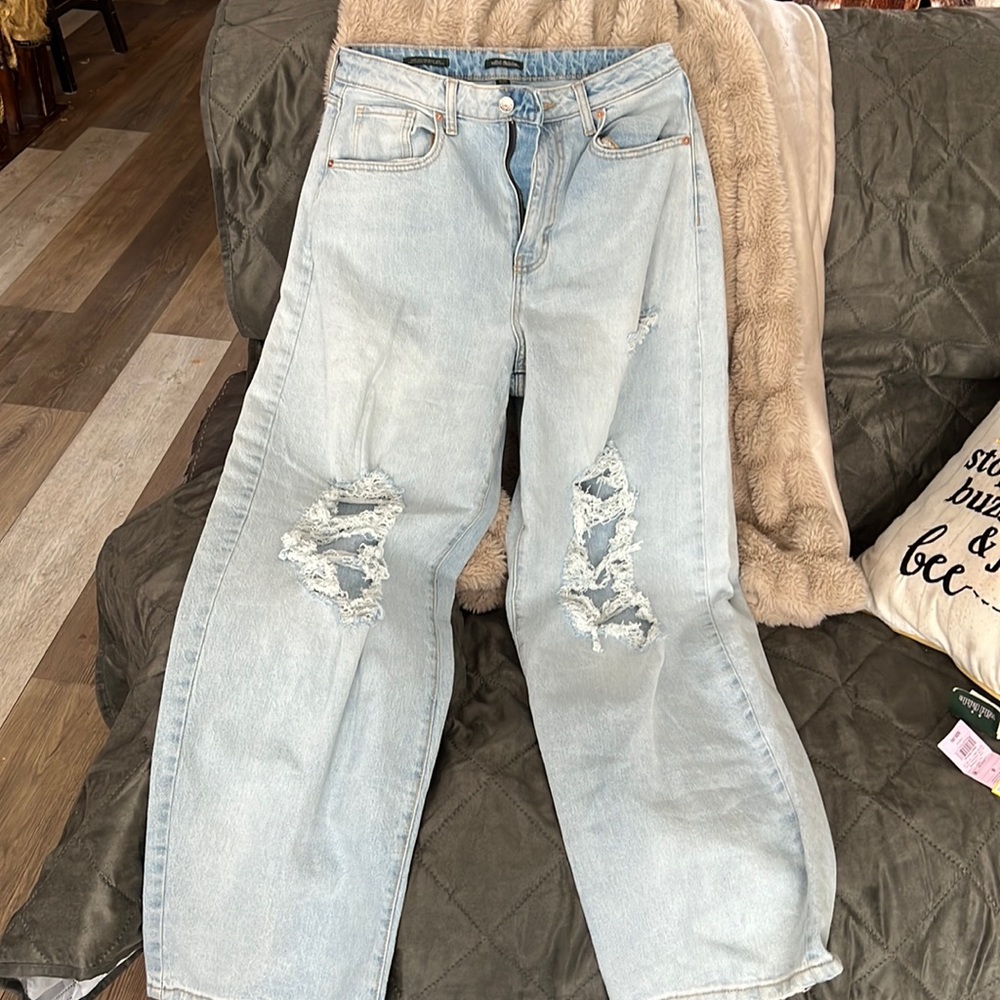 Wild fable ripped jeans super high rise baggy jeans tags off but only tried on